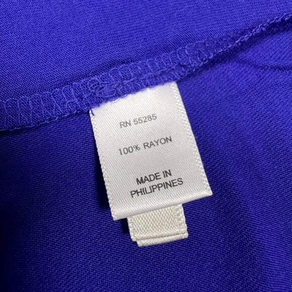 VTG Y2K Express Tank Top Sz.M Purple Lace Trim Scoop Neck - Picture 7 of 9